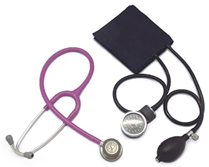 Littmann Classic 3 Stethoscope Aneroid Sphygmomanometer Set (Lavender 5832) + (Dark Blue)