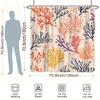 1pc Whimsical Coral Seaweed Shower Curtain - Vibrant Underwater Design, Polyester, Easy to Clean