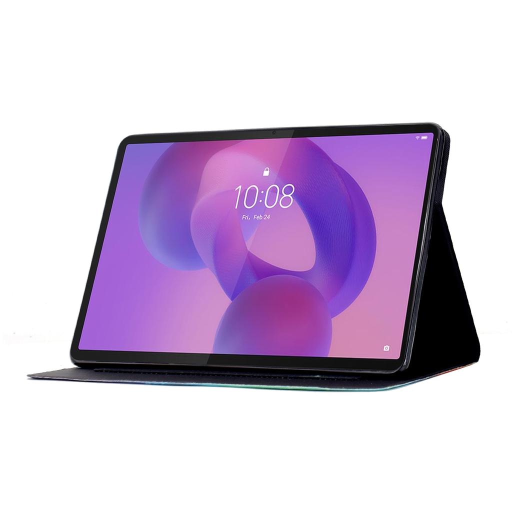 For Lenovo Idea Tab Pro/Tab P12 Pro Gen 2 Case Colorful Pattern Painting Card Slots Stand Leather Tablet Cover with Auto Sleep/Wake