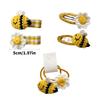 2PCS Honeybee Theme Hair Clip Set Korean Styles Hairpin Fashionable Hair Ornament Festival Decorative Hair Clip Hair Tie