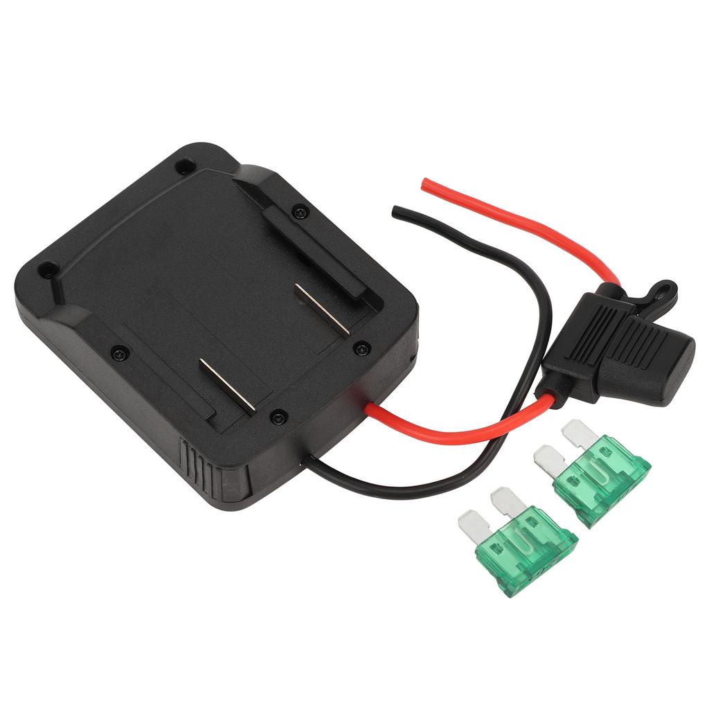 18V Lithium-Batterie-Adapter Integrierter ABS-Batterieadapter-Anschluss mit Sicherungshalter für Strom