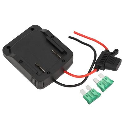 18V Lithium Battery Adapter Integrated ABS Battery Adapter Connector with Fuse Holder for Power