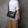 NZPJ Genuine Leather Men's Shoulder Bag, Fashionable Top Layer Cowhide Crossbody Men's Bag Trendy Men's Bag For 10 Inch IPad