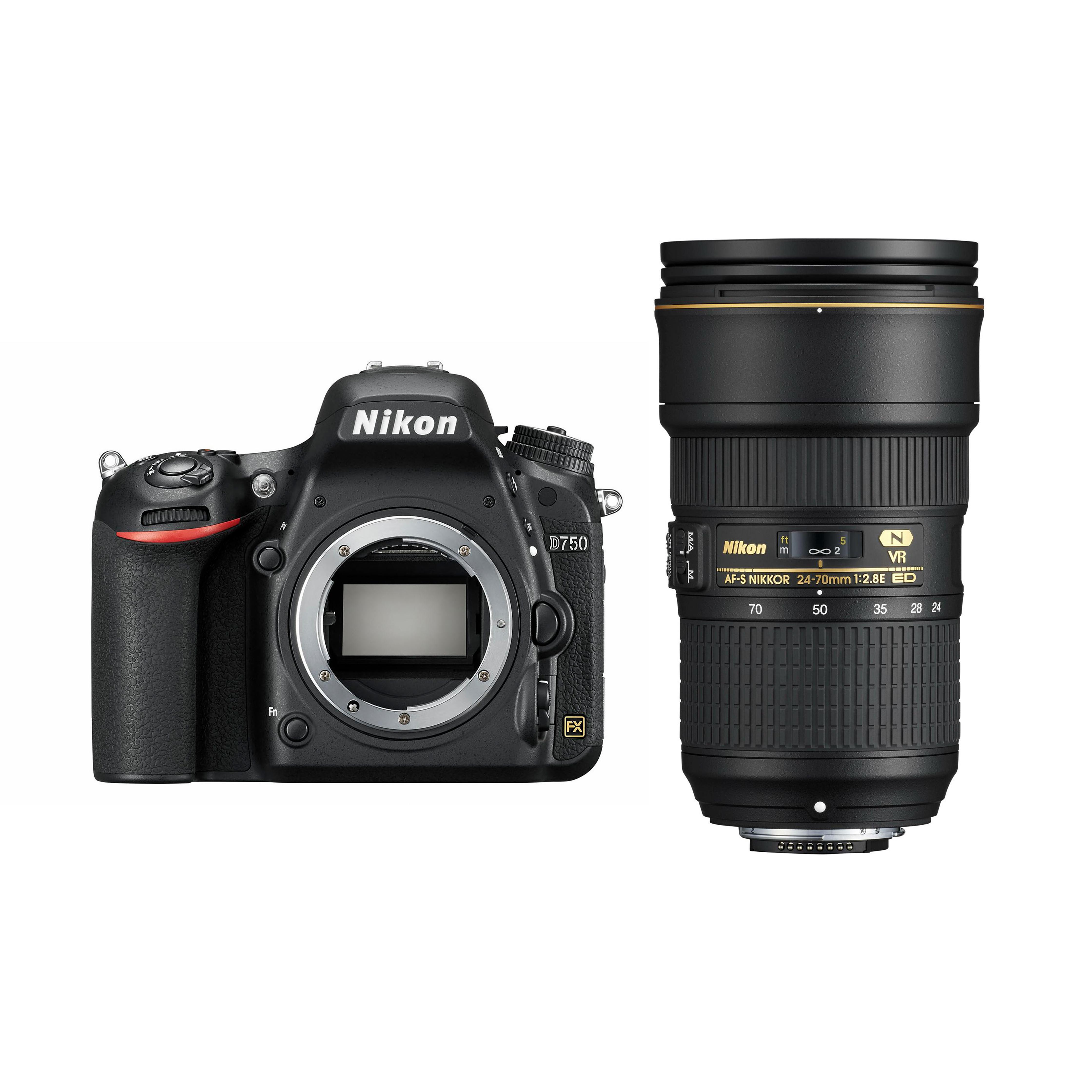

Nikon D750 DSLR Camera + AF-S 24-70mm f/2.8G ED Zoom Lens чорний