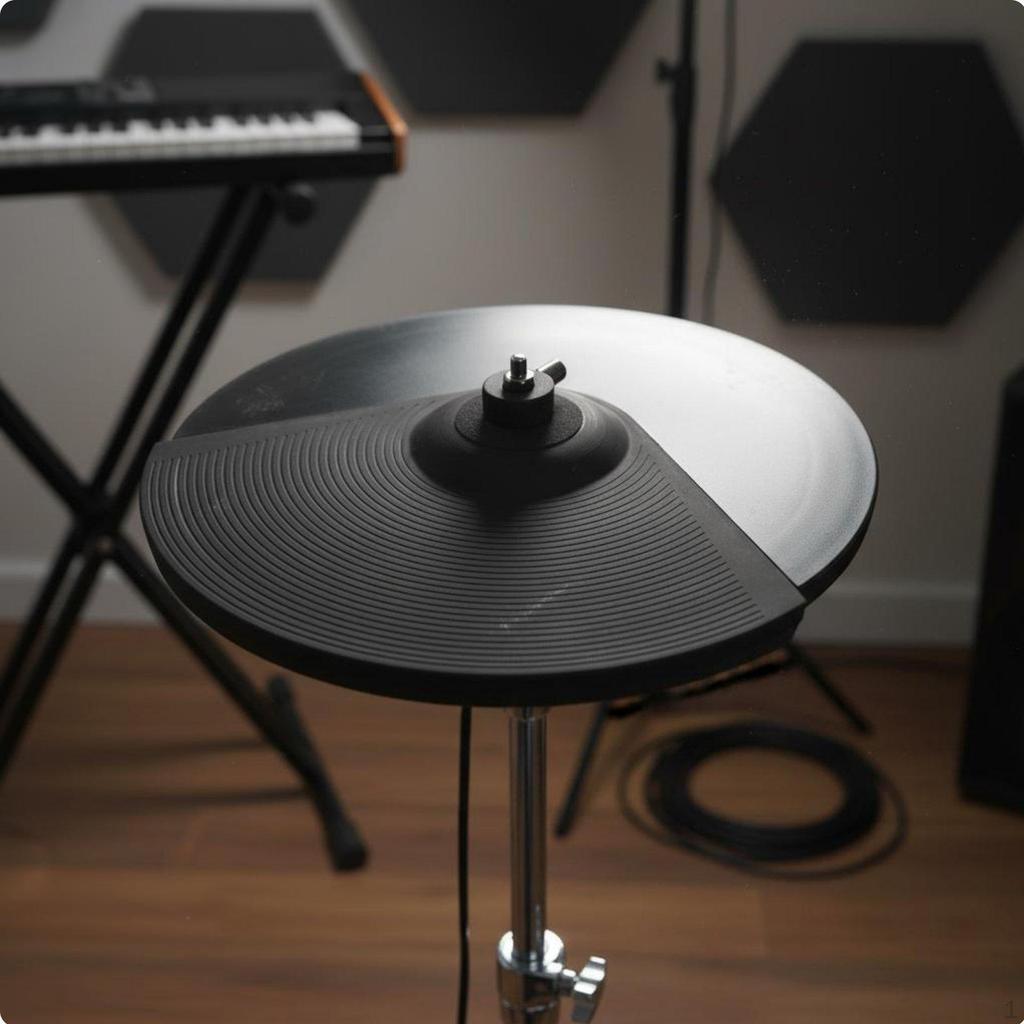 12 Inch Electronic Cymbal Widely Compatible Electric Drum Pad High Sensitivity Percussion