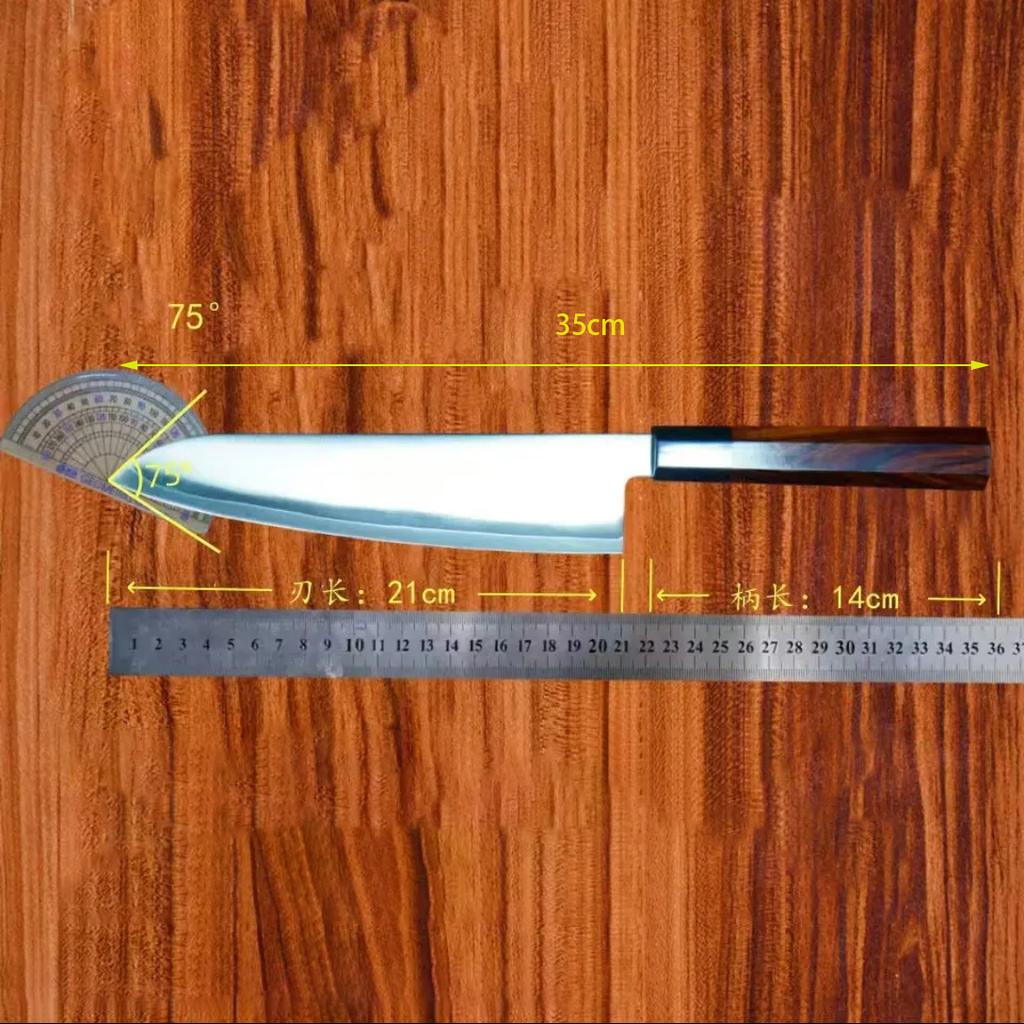 8.3 Inch Chef Knife ZDP189 Steel Core Sanmai-gawari Blade Wood Handle Slicing Vegetables Cleaver Meat Japanese Kitchen Knife