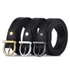 Womens Genuine Leather Belt With Alloy Pin Buckle Casual Adjustable Waistband Jeans Pants Gold Gunmetal