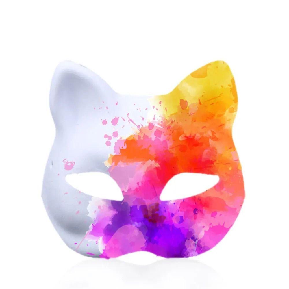Weiße Maskenballmaske Bemalbare Halbgesichtsmaske Bastel-DIY Handbemalte Maske Requisite