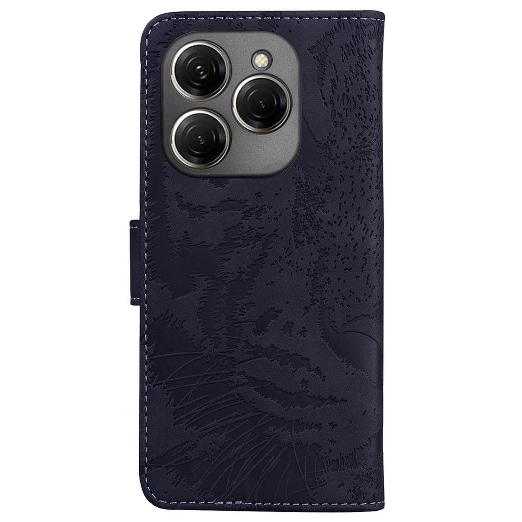 For TECNO Spark 20 Pro Wallet Phone Case Tiger Pattern PU Leather Flip Cover
