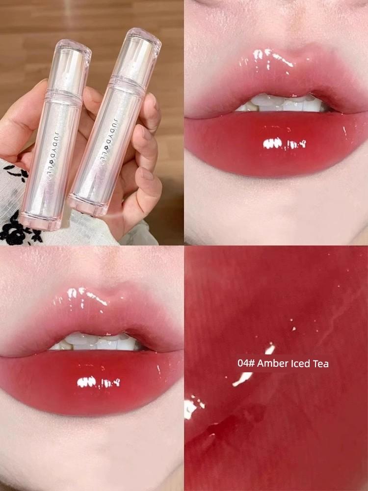 Judydoll JudydoLL Ice Drill Essence Lip Gloss Lip Mirror Water Light Nude Color Series Fall and Winter Ice Iron Lipstick Lip Glaze