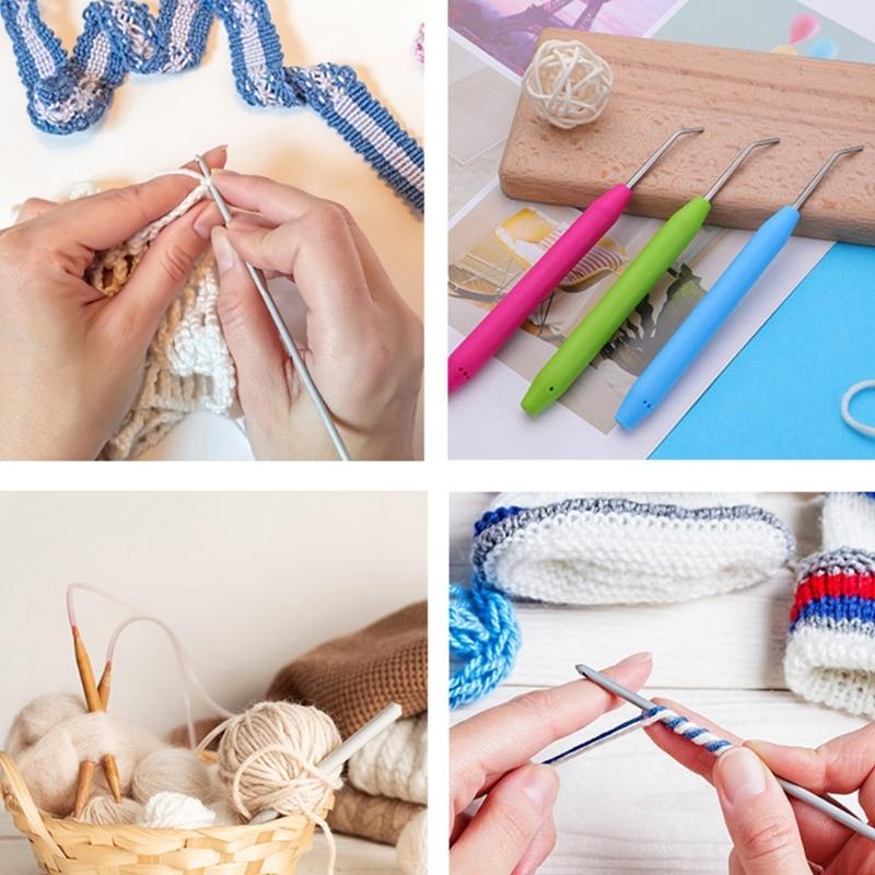 5 Pcs/Set Knitting Loomed Hooks Loomed Knitting Ergonomic Hook Crochet Hooks Knitting Supplies for Knitting Crocheting
