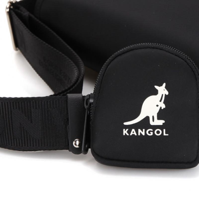 Kangol Day Nylon Hoodie Crossbody Bag 3258 Black
