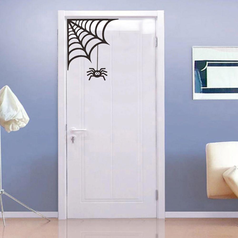 Waterproof DIY Prank Spider Web Window Halloween Decoration Decal Wallpaper Spider Sticker