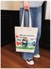 Trendy Cartoon Canvas Women's Handbag - Large Capacity Shoulder Bag