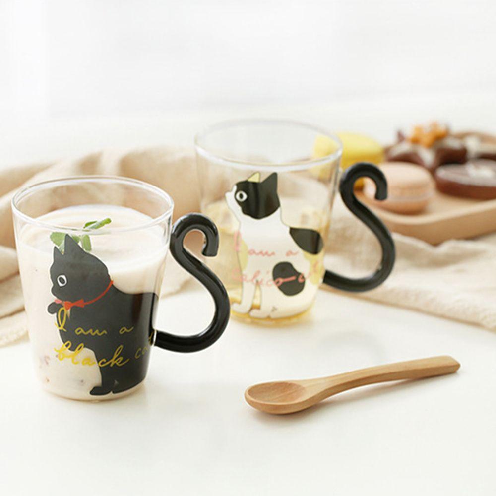 

Creative For Home Office Smooth Heat Resistant Glass Mug Handy Cup Breakfast Mug Glass Cup A