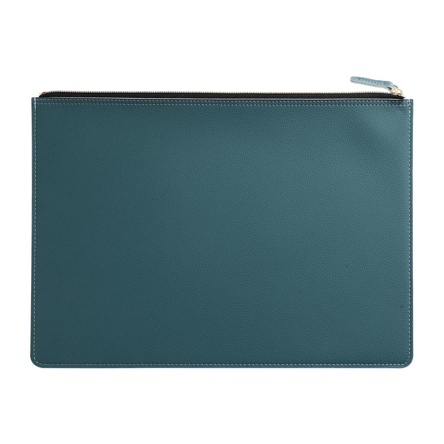 A4 Leather Zipper Bag in Multiple Colors Business Briefcase PU Document Bag for Professional Use
