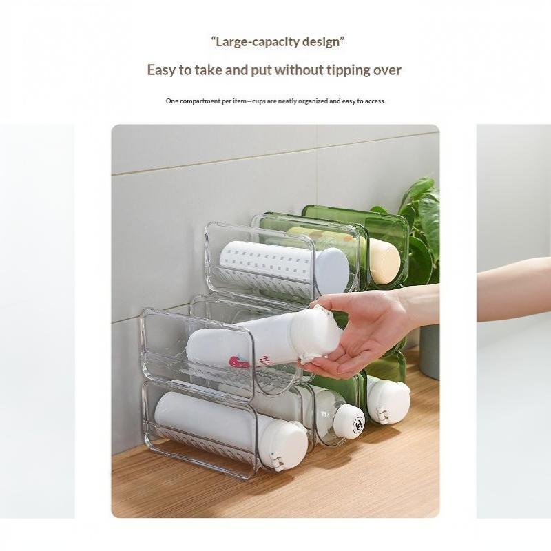 Clear Plastic Hair Tool Organizer Stackable Hair Dryer Curling Iron Straightener Holder Countertop Storage For Bathroom Vanity