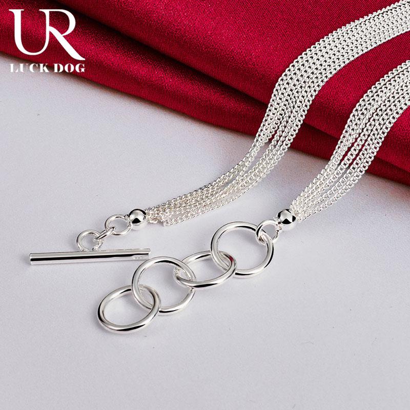 925 Sterling Silver Small Bead Grape Necklace, Fashionable Wedding Jewelry