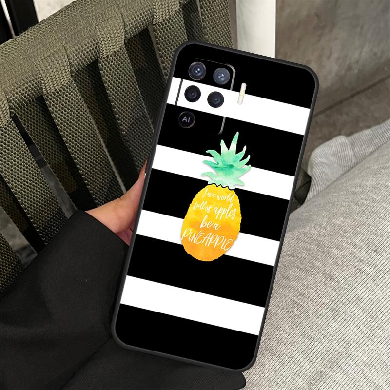 Summer Fruit Pineapple Case For Oppo A38 A18 A58 A78 A98 A79 A40 A60 A80 A16 A76 A96 A15 A74 A94 A54 A77 A17 Cover OPPO A74 5G