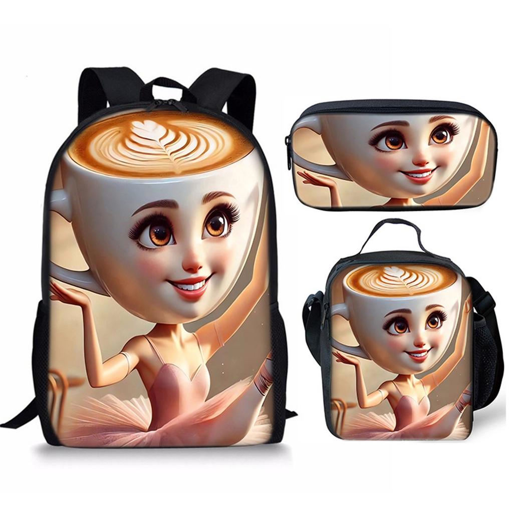 Cartoon Printing Casual Shoulder Bag Junior High School Students Large Capacity Backpacks