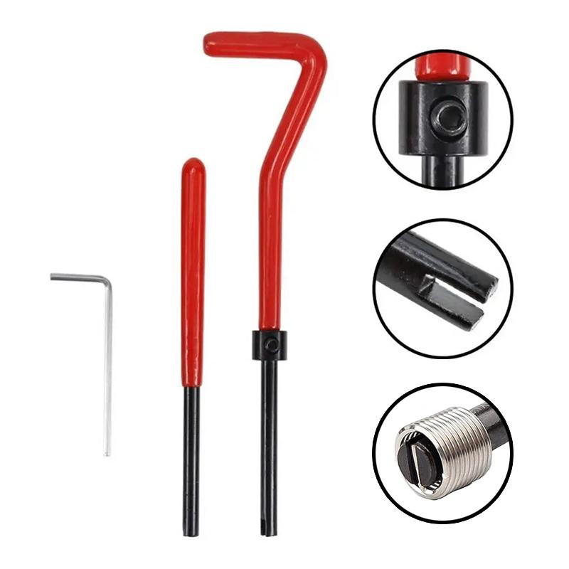 Kit de herramientas de reparación de hilos, 15/20/30 Uds., M5/6/8 para restaurar hilos dañados, llave inglesa, broca helicoidal, herramientas de reparación de automóviles, palanca