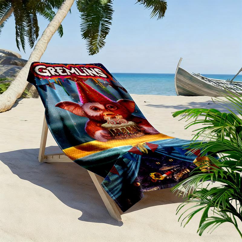 Gremlins: Chaos Unleashed beach towel soft Beach towel for vacation photos quick-drying swim towel Outdoor pool towel seaside printing