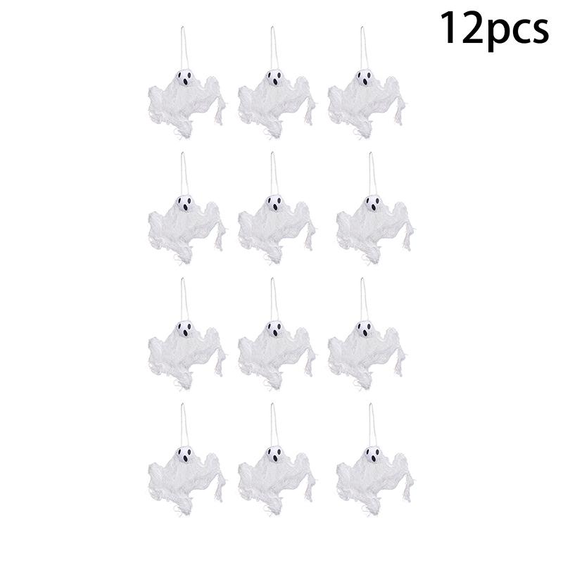 

6/12/24 шт. Баннер с привидениями на Хэллоуин, подвесной декор, жуткий реквизит с привидениями для вечеринки, украшение на Хэллоуин 12PCS