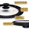 Universal Pot Lid Silicone Pots Covers With Tempered Glass Cover Heat Resistant Pans Skillets Multifunctional Kitchen Stove Lids
