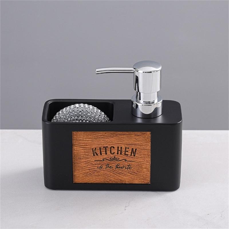 Kitchen Soap Dispenser Set with Sponge Caddys 2in1 Kitchen Soap Dispenser Set for Kitchen Sink,Bathroom Kitchen Gadgets