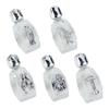 Pack Of 6 Glass Holy Water Bottles With Embossed Pattern for Baptisms Essential Oil Storage Dispenser Christian Decors