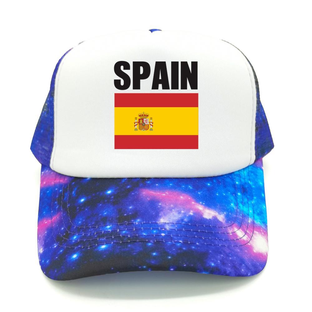 Flag Of Spain Baseball Cap For Women Unisex Country Proud Mesh Net Trucker Hats Summer Breathable Snapback Dad Gift Caps