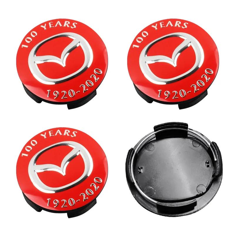 4 Bucăți Capac Centru Roată Siglă Capac Butuc Insignă Emblema Picior Lung 18MM 56MM ID53MM Modele Noi Pentru Mazda 3 Atenza Axela CX3 CX4 CX5 CX7