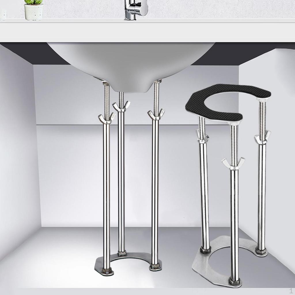 Undermount Sink Bracket Adjustable Height Equipment Parts Multifunction Supplies Stainless Steel