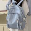 Schoolbag Solid Color Casual Small Backpack New Versatile Simple Girl Small Schoolbag Korean Version Mori Primary School Students Lightweight