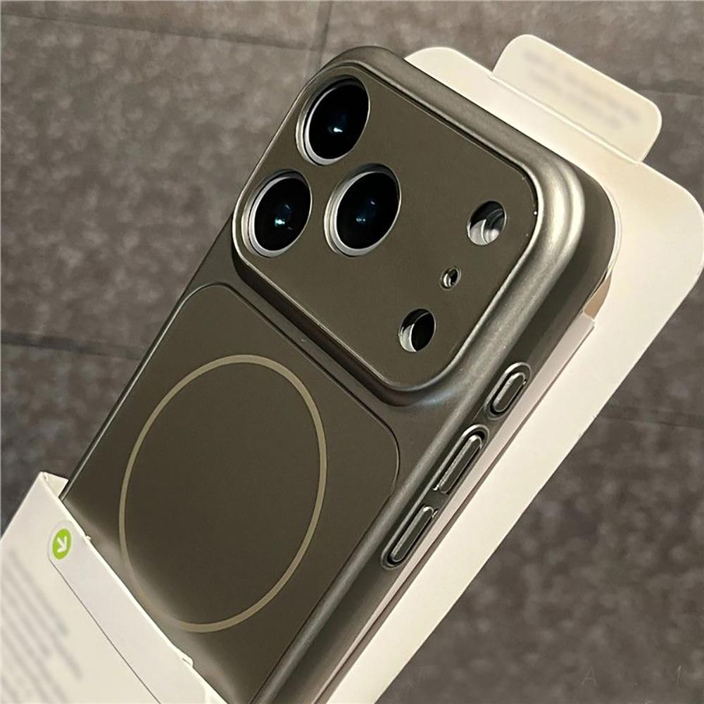 

Чехол-бампер с покрытием, ударопрочный, из жесткого ПК, для iPhone 17 16 15 14 13 Pro 17 Max Air, с магнитной поддержкой Magsafe, противоскользящий, стеклянная крышка For iPhone 13Pro