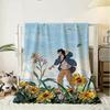 Anime Stranger by the Shore Throw 240g Flannel Blanket Lightweight Soft Skin-friendly Summer Thin Throw Blanket