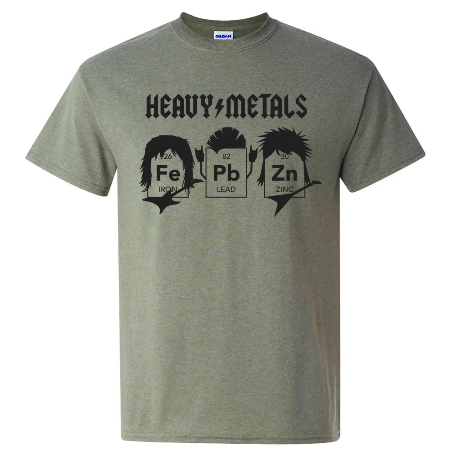 

Heavy Metals - Funny Periodic Table Chemistry Rock Band Humor T Shirt M
