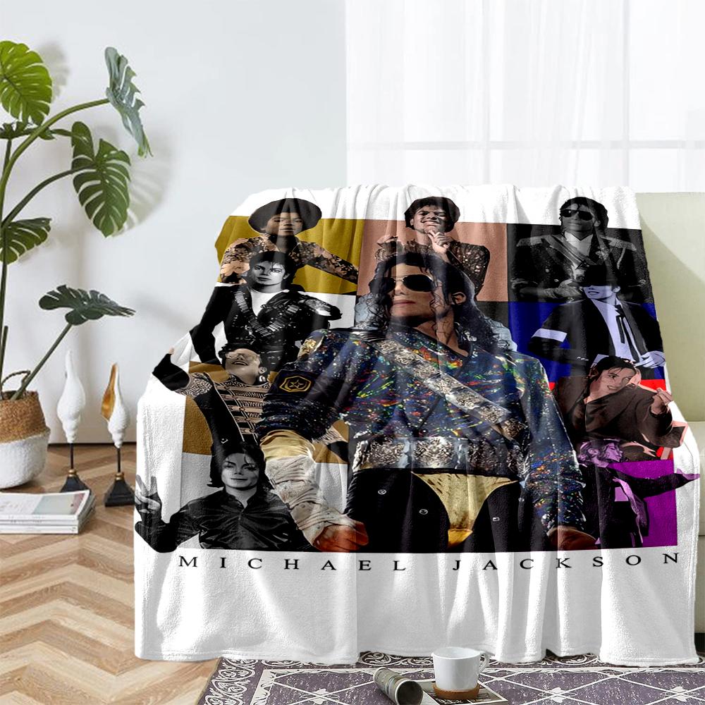 Michael Jackson Theme Printed Blanket - Perfect for Couch, Bed, Travel & Outdoor Use | Machine Washable, Cozy & Durable.