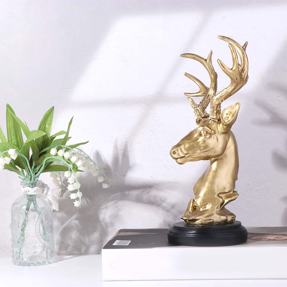 Minimalist Deer Statue Resin Animal Sculpture Home Decor Miniatures Figurine  Micro Landscape