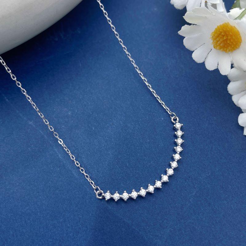 

Ожерелье из стерлингового серебра 925 пробы с улыбкой: Трендовый, Роскошный подарок для женщин 925 Sterling Silver