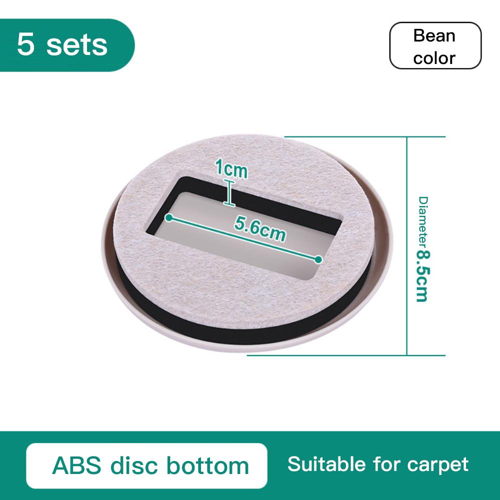 5pcs Furniture Wheel Stoppers Floor Protectors For Furniture Prevent Scratches Felt Seat Wheel Fixing Pad Mute Table Leg Pad