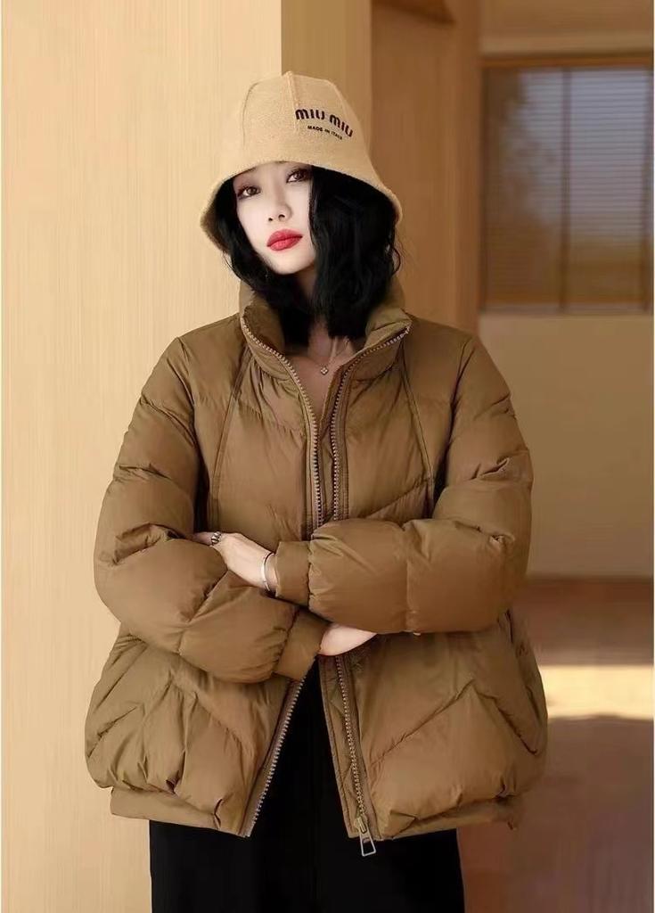 Winter New Thickened Loose and Thin Stand-up Collar Short White Duck Down Jacket Warm Foreign Jacket