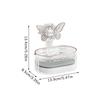 Bathroom Suction Cup Soap Holder Butterfly Design Double Layer Soap Box Drainage Water No Drilling Soap Storage Shelf