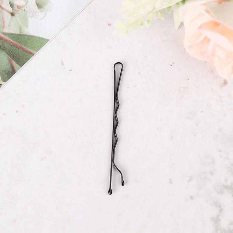 100Pcs Wedding Hair Clips Barrette Hairpins Black Side Wire Folder Styling Tools