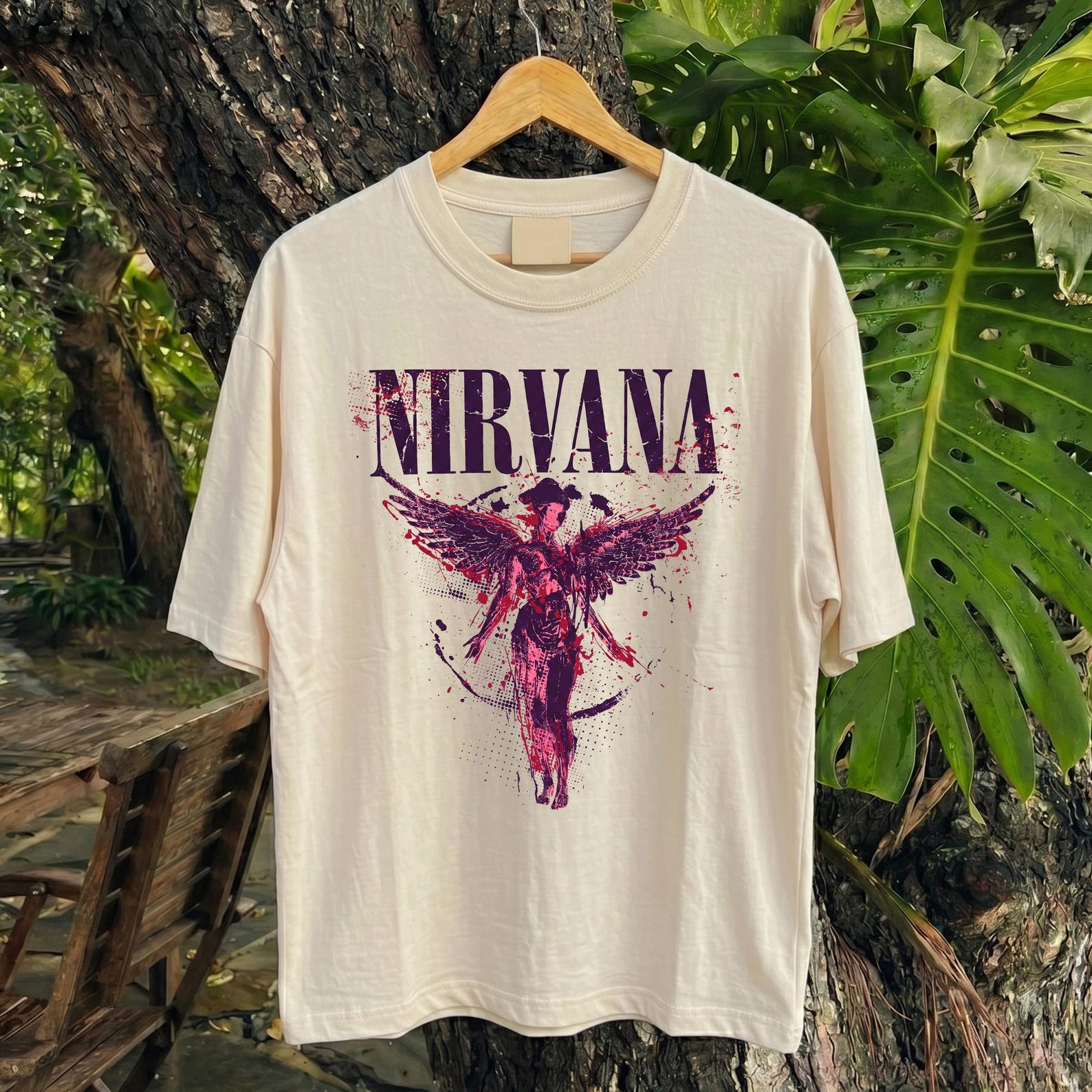 Comfort Colors Nirvana Angel Shirt, Vintage Grunge Band Tee, Retro Rock Graphic T Shirt, Alternative Music Fan Gift, Unisex Tee 3XL
