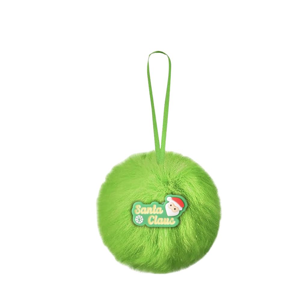 Christmas Rolling Ball Pendant: Fluorescent Green Faux Balls