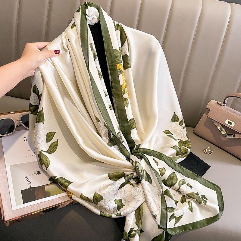 Luxury Brand Women Scarf Fashion Print Silk Scarves Summer Shawls and Wraps Soft Pashmina Lady Bandana Foulard Hijabs