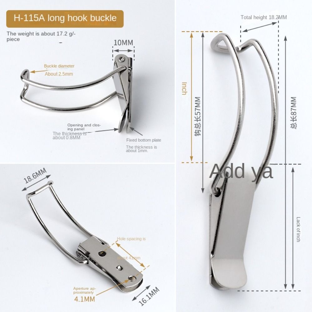 1/6 Pcs Stainless Steel Toggle Latch Silver Hardware Spring Catch Hasp Clamp Clip Lock  Toolbox