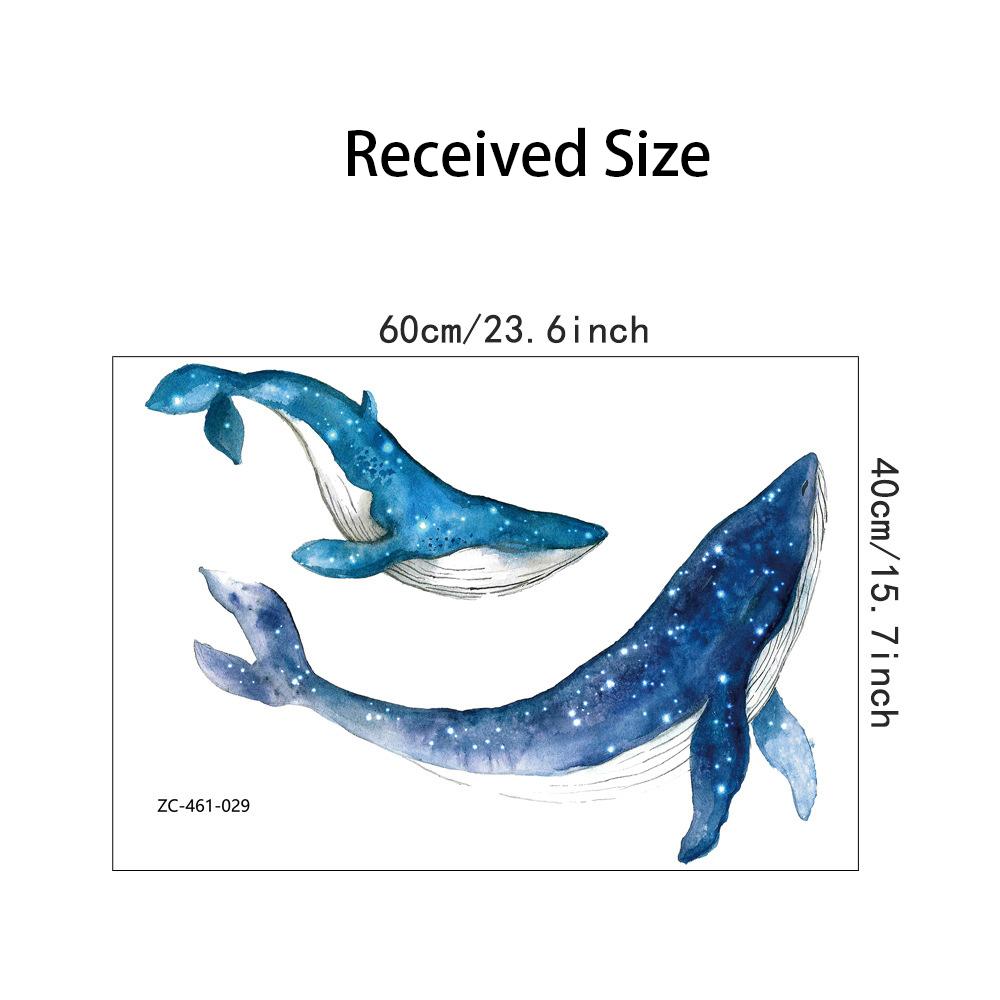 Marine Animals Whale Wall Stickers Home Bedroom Living Room Decoration