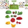 Realistic Farm Animal Model Set With 36 Pieces Including Farmyard Figures And Vegetables